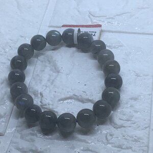 10mm Birthstone Round Beaded Balance Bracelet Stretch Bangle Unisex